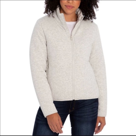 NEW three dots grey quilted jacket - Picture 3 of 3